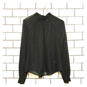 Free people sheer black top